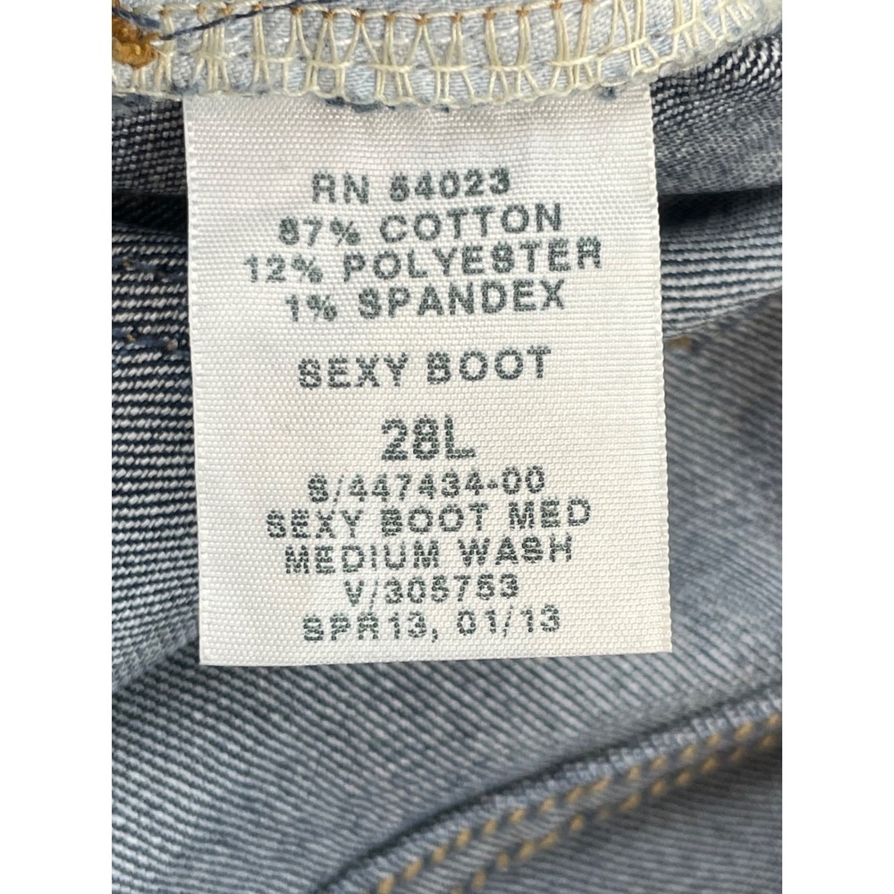 Gap 1969 Jeans Womens 28 Long (28 x 35) Cotton Blend Stretch Sexy Boot Low-Rise - Picture 5 of 7